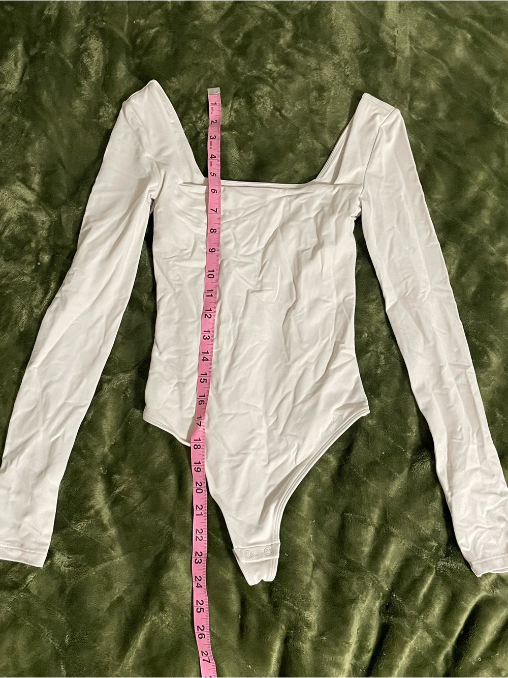 NWT Aritzia Cream Long Sleeve Square Neck Bodysuit